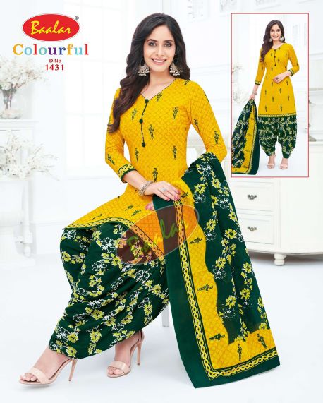 Baalar Colourful 14 Printed Cotton Casual Daily Wear Dress Material Collection